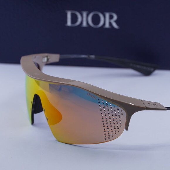 Dior DIORXPLORER M1U 40J7 Shield Sunglasses - Nude/Red Mirror - Picture 9 of 10